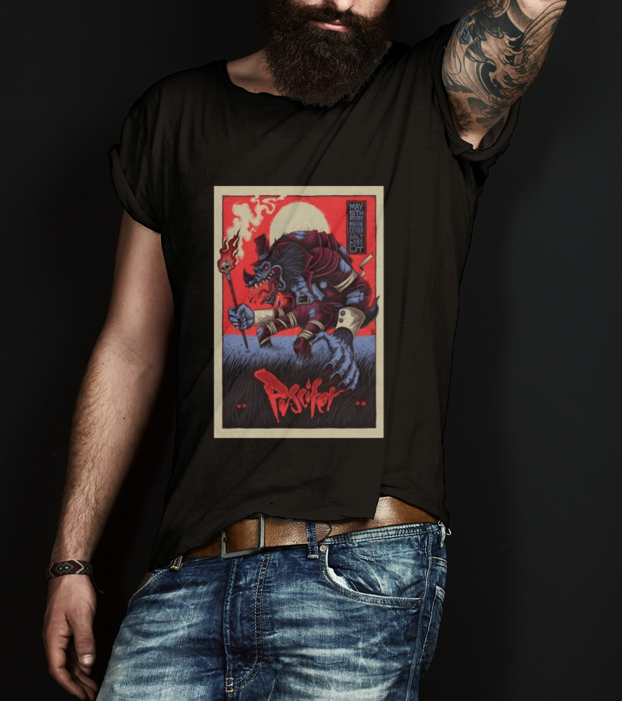 Puscifer May 5th 2026 Maverik Center Werewolf Art Salt Lake City UT T-Shirt