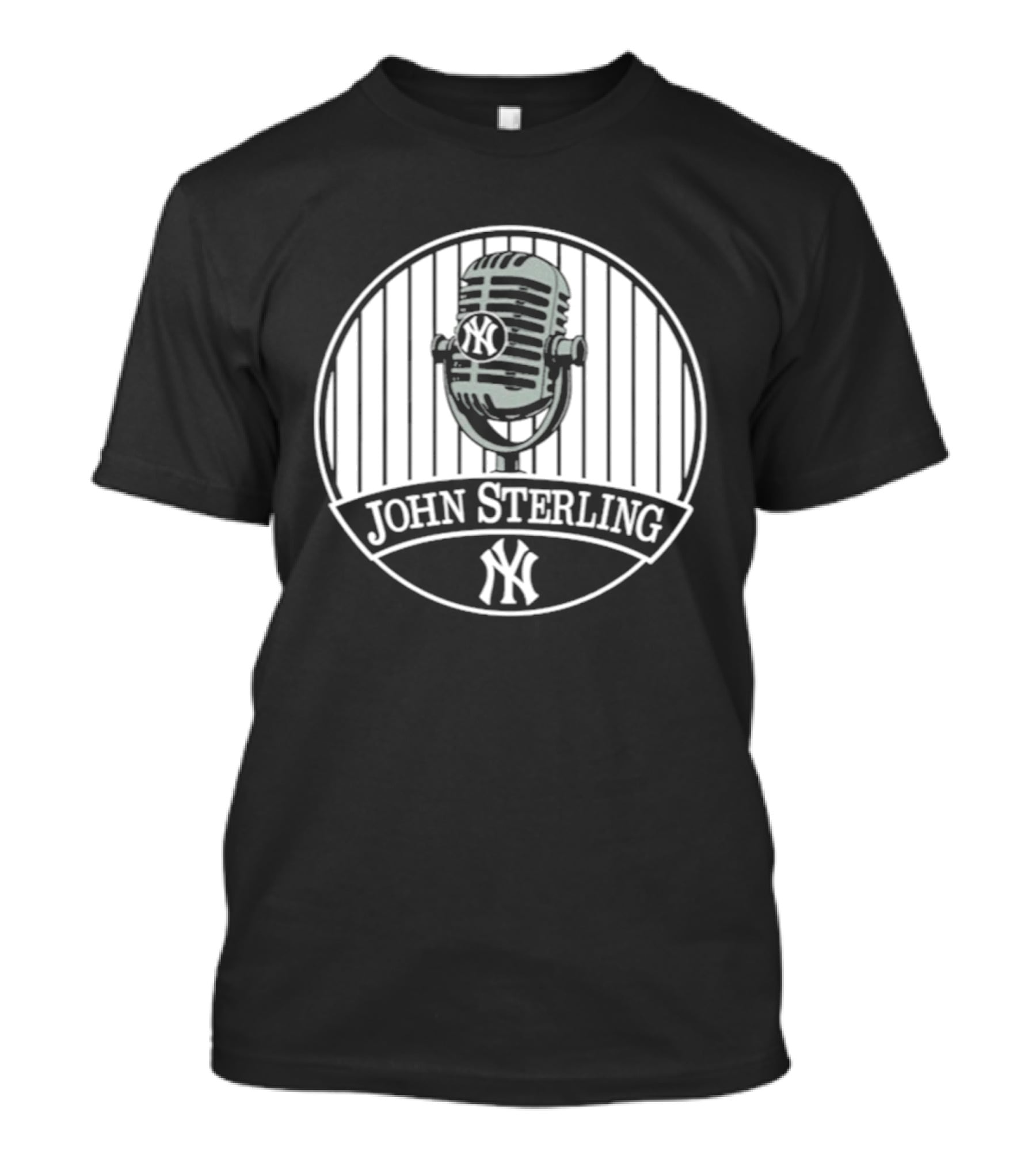 John Sterling Memorial Yankees Microphone Patch T-Shirt
