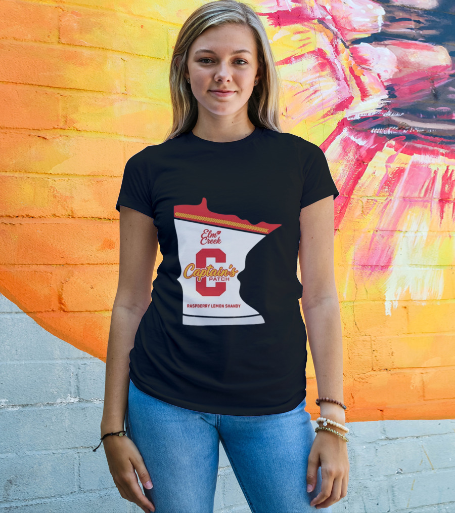 Elm Creek Captain's Patch Raspberry Lemon Shandy Minnesota T-Shirt