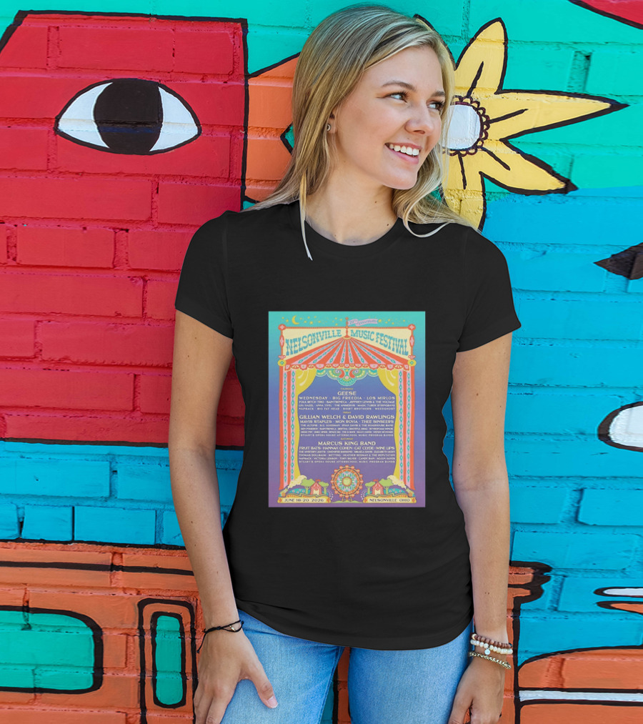 Nelsonville Music Festival 20th Anniversary June 18 20 2026 Ohio Featuring Geese And Marcus King Band T-Shirt