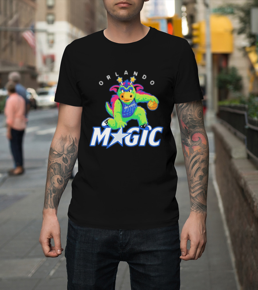 NBA Orlando Magic Stuff The Magic Dragon Basketball T-Shirt