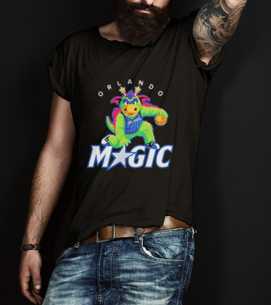 NBA Orlando Magic Stuff The Magic Dragon Basketball T-Shirt