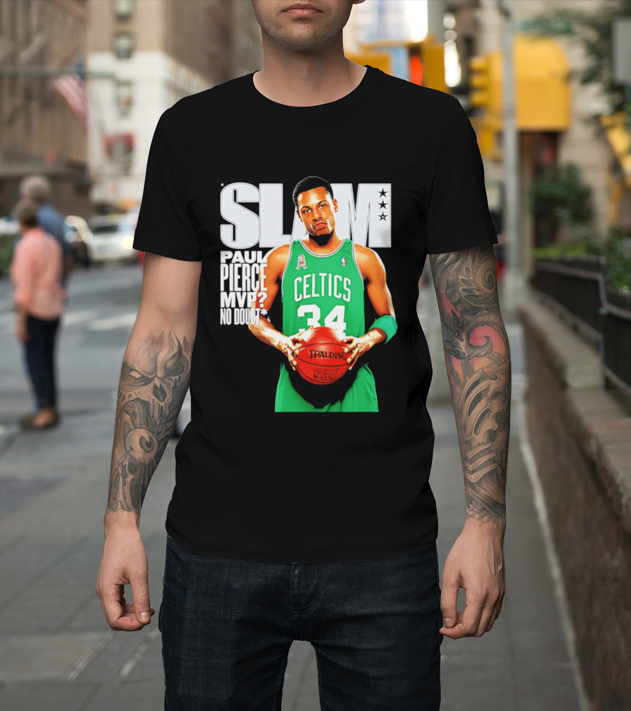 Paul Pierce Celtics 34 MVP No Doubt Slam T-Shirt