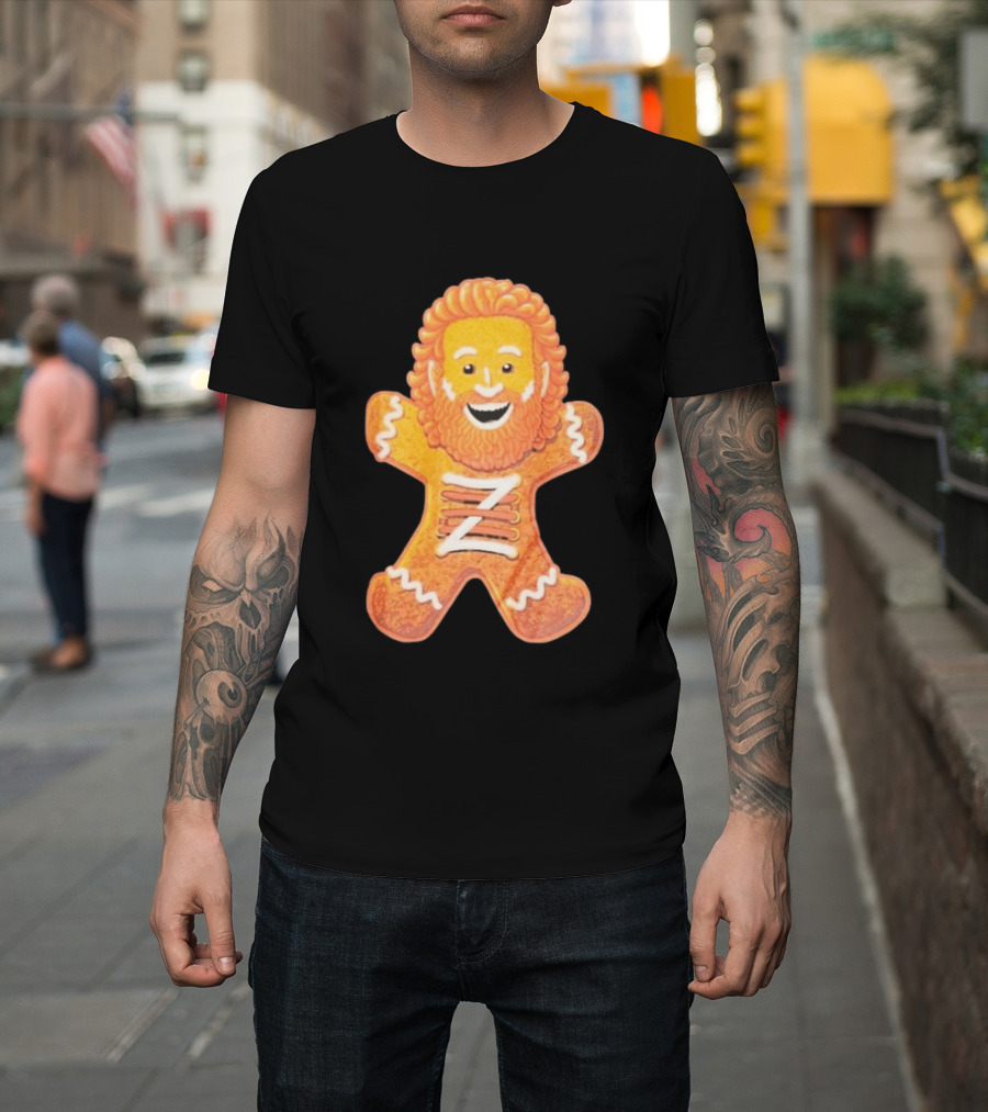 Sami Zayn Gingerbread Man WWE Christmas Holiday Cookie T-Shirt