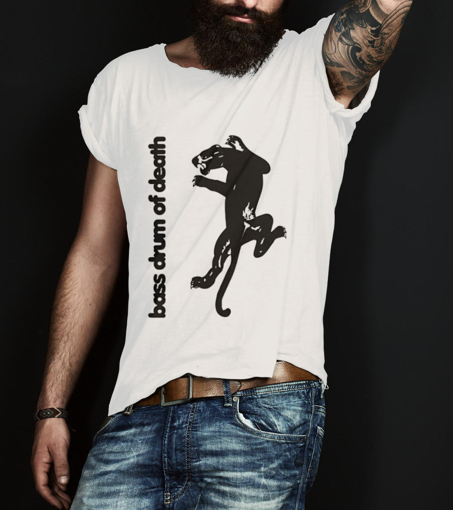 Black Panthers Bass Drum Of Death Panther Silhouette Jumping T-Shirt