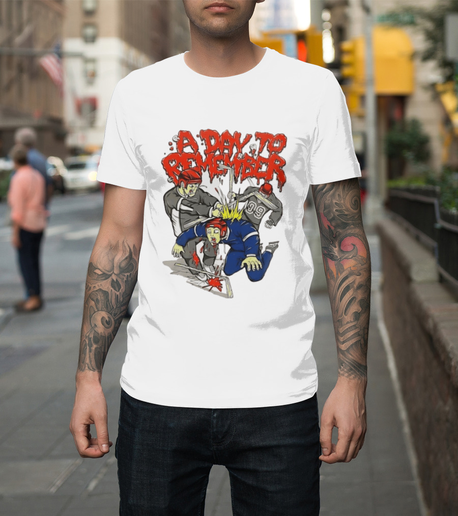 A Day To Remember Hockey Players Fighting Scene T-Shirt