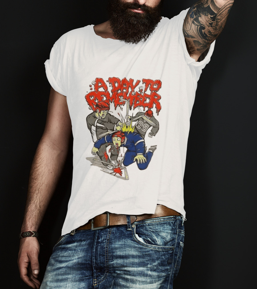 A Day To Remember Hockey Players Fighting Scene T-Shirt