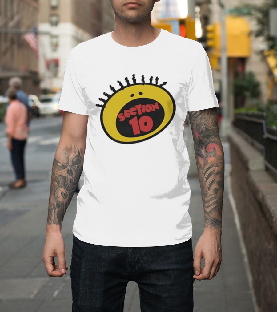 Section 10 Bold Yellow Oval Red T-Shirt