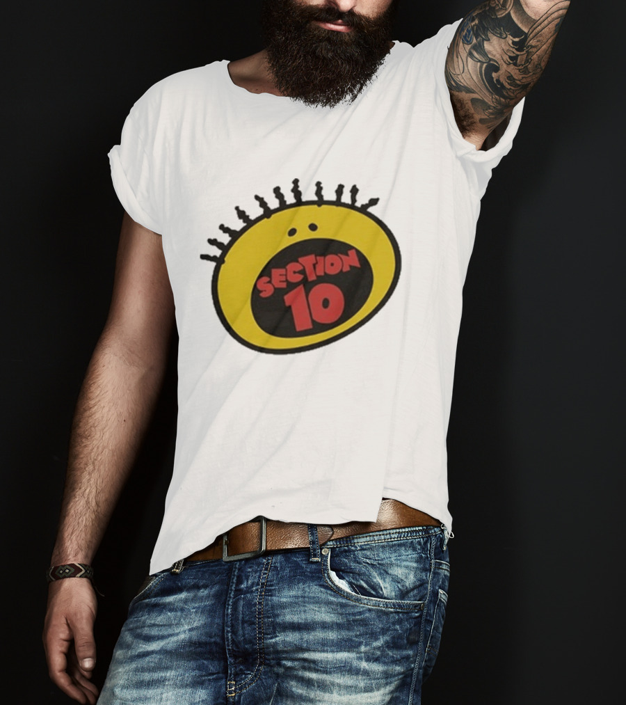 Section 10 Bold Yellow Oval Red T-Shirt
