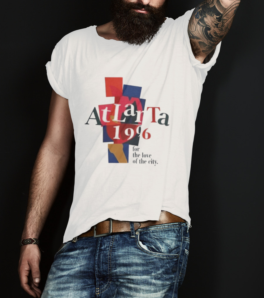 Atlanta 1996 For The Love Of The City Colorful Geometric Shapes T-Shirt