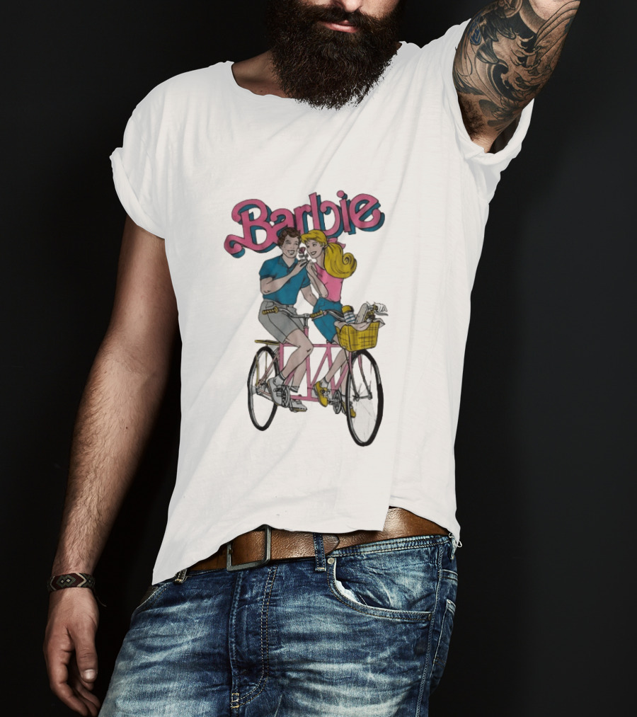 Barbie And Ken Biking Adventure With Ice Cream And Basket T-Shirt
