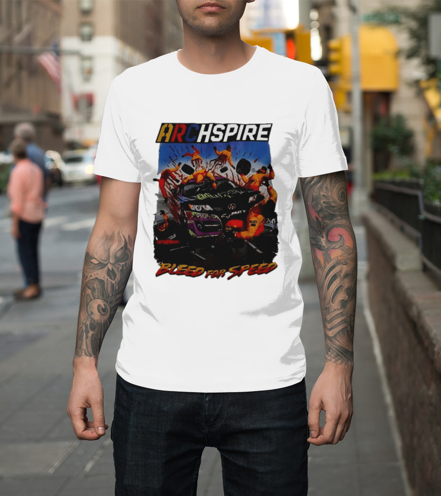 Archspire Bleed For Speed Racing Chaos With Pit Crew Action T-Shirt
