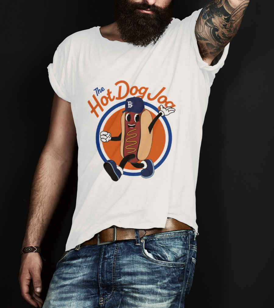 Brooklyn Cyclones The Hot Dog Jog Baseball T-Shirt