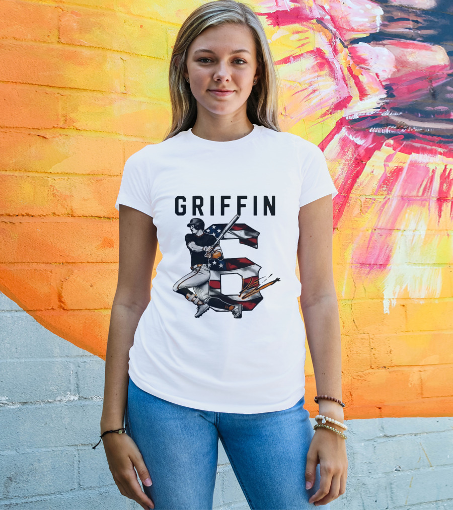 Griffin Baseball No 6 Stars And Stripes Patriotic T-Shirt