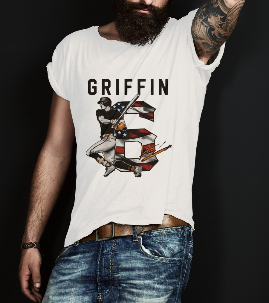 Griffin Baseball No 6 Stars And Stripes Patriotic T-Shirt
