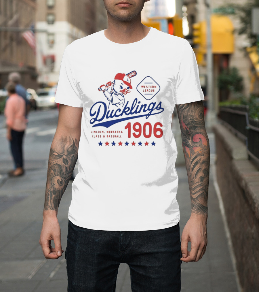 Ducklings Lincoln Nebraska Western League Baseball 1906 T-Shirt