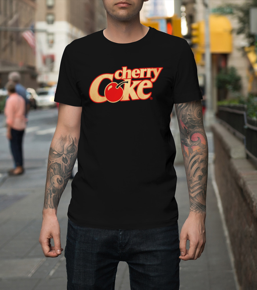 Cherry Coke Retro Logo With Red Cherry T-Shirt
