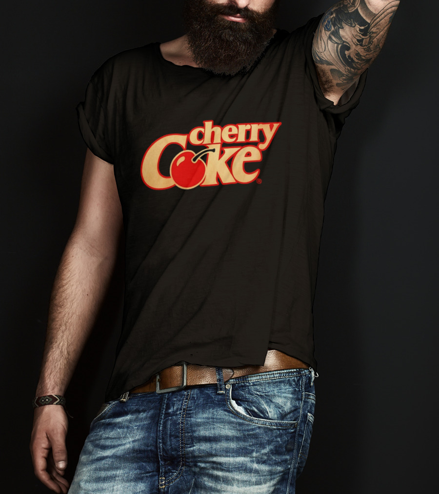 Cherry Coke Retro Logo With Red Cherry T-Shirt