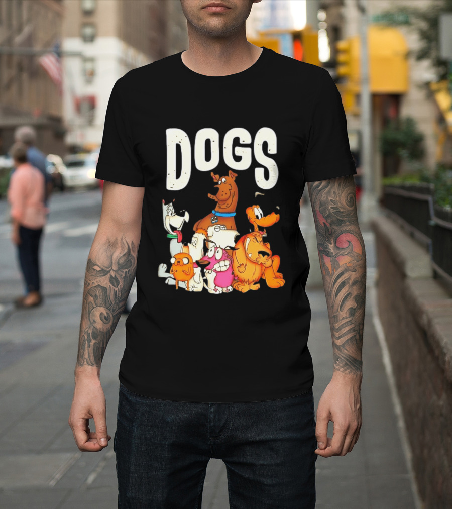 DOGS Astro Scooby Doo Jake Droopy Brian Griffin Courage Pluto Muttley T-Shirt
