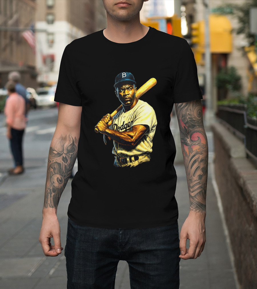 Jackie Robinson Brooklyn Dodgers Baseball Legend T-Shirt