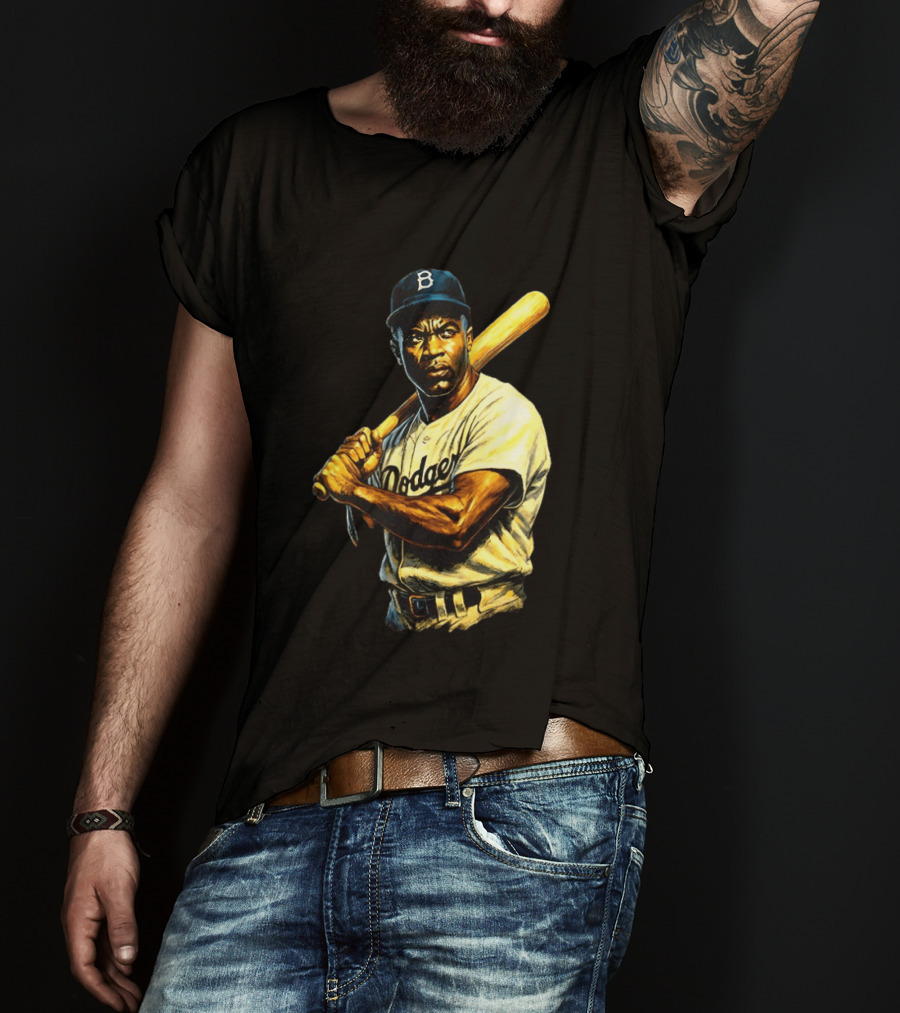 Jackie Robinson Brooklyn Dodgers Baseball Legend T-Shirt