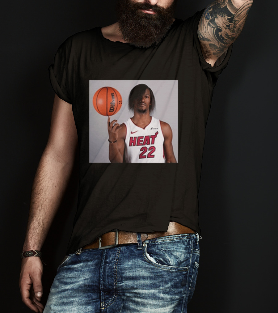 Jimmy Butler Miami Heat 22 Wilson Basketball Nike T-Shirt