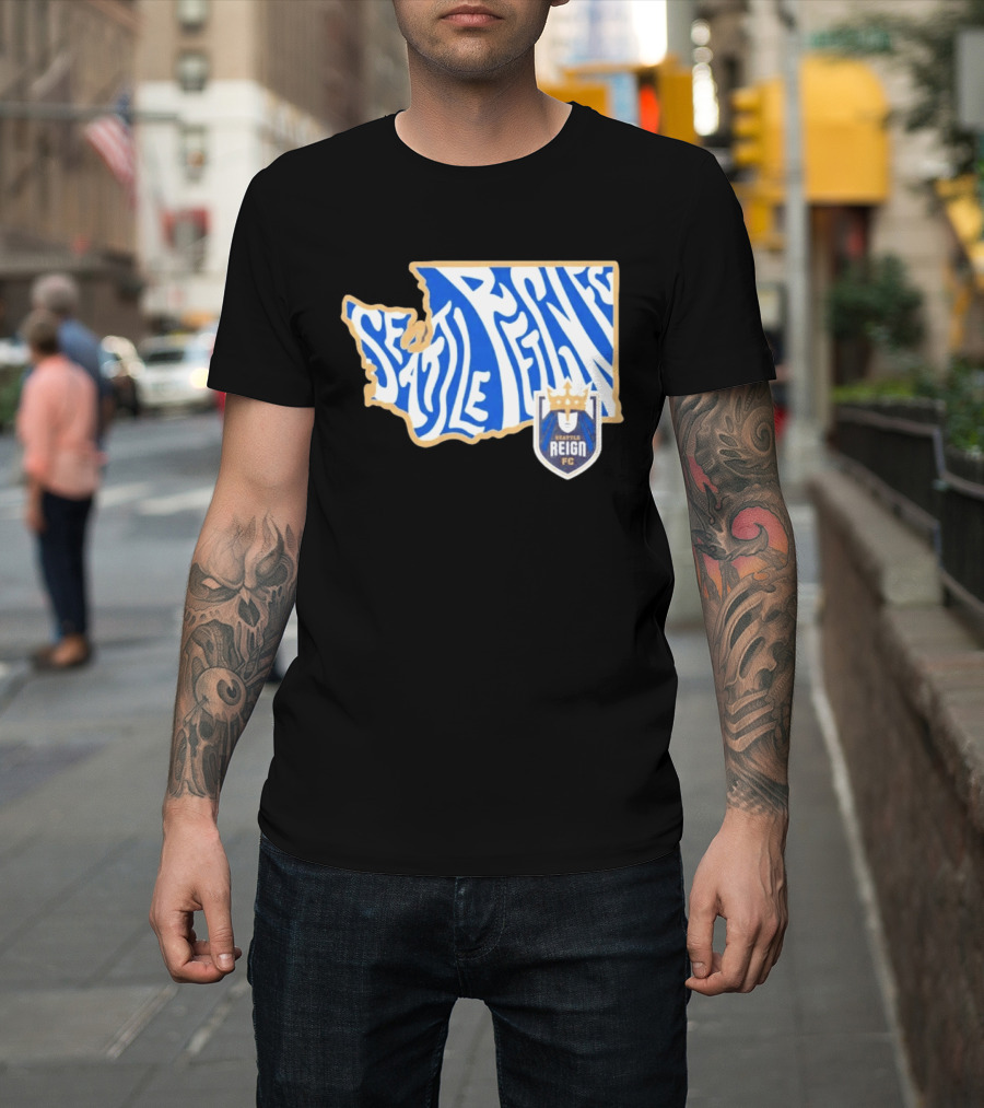 Seattle Reign FC Groovy Team State Seattle Reign FC Crest T-Shirt