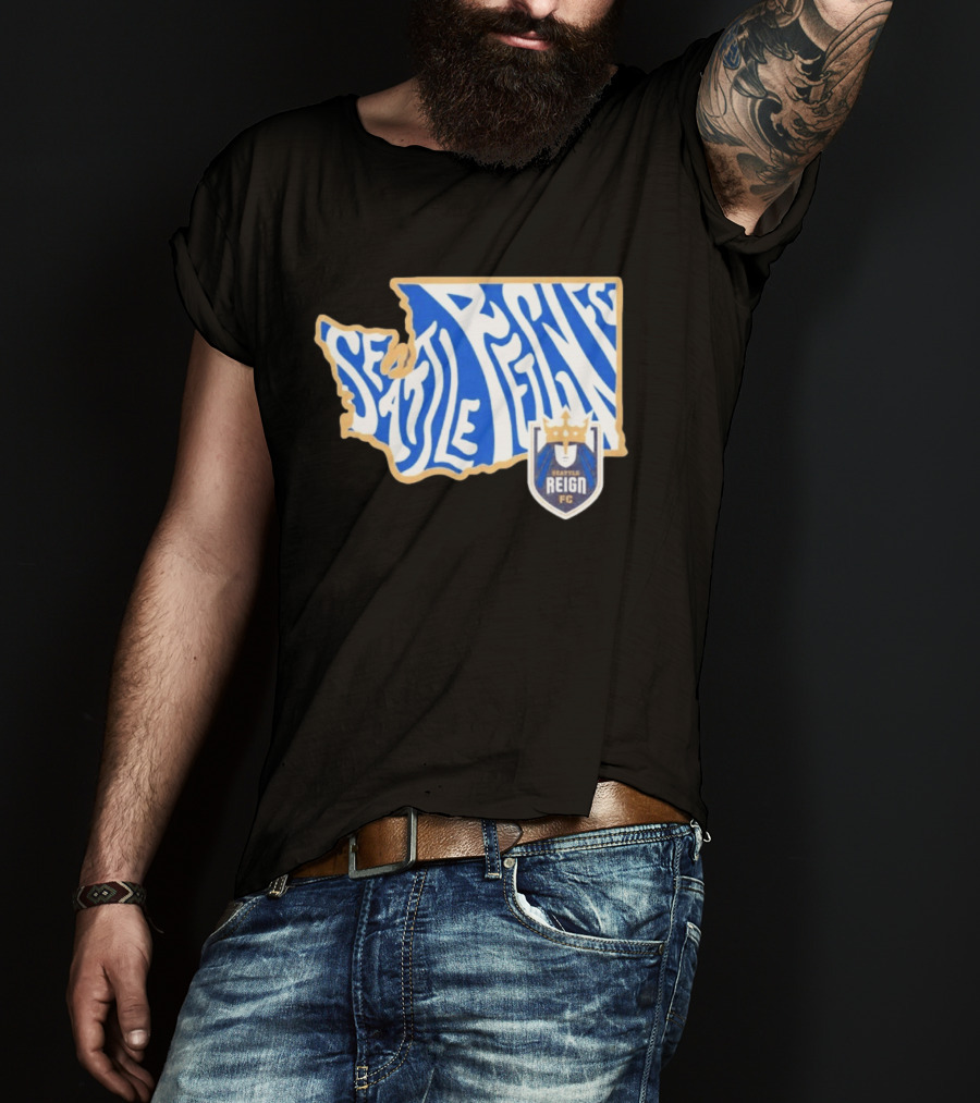 Seattle Reign FC Groovy Team State Seattle Reign FC Crest T-Shirt
