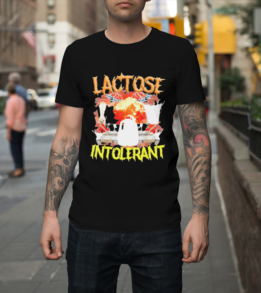 Lactose Intolerant Explosive Milk Jug Meme T-Shirt