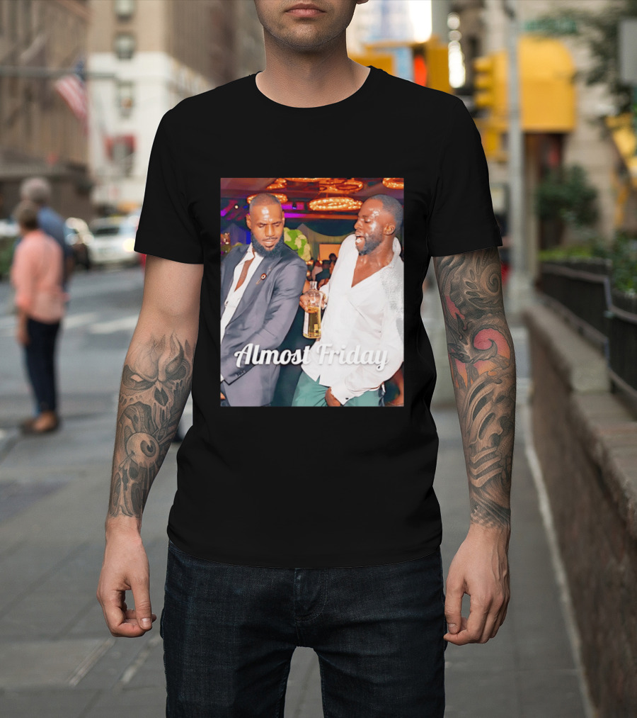 LeBron James Draymond Green Almost Friday Club Scene T-Shirt