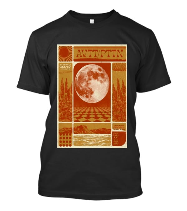 The Avett Brothers AWT PTTN Moon Checkered Austin Texas Moody Center May 14 2026 T-Shirt