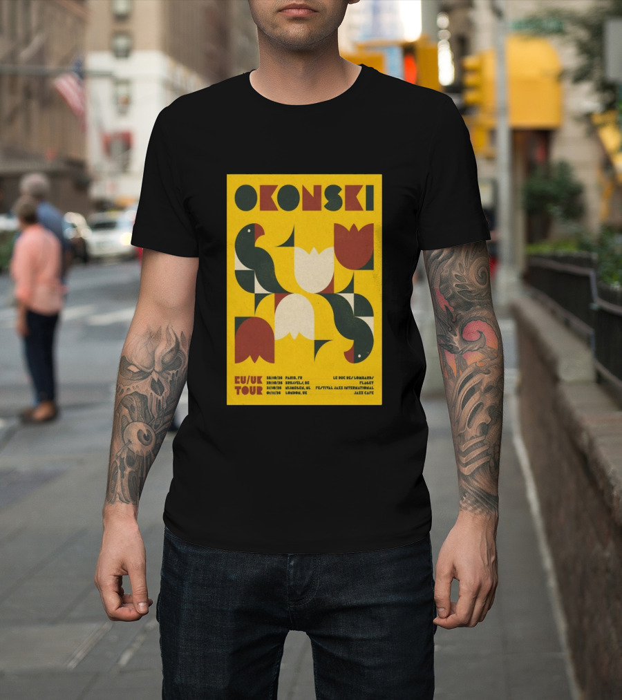 Okonski EU UK Tour 2026 Paris Brussels Nijmegen London Jazz Shows T-Shirt