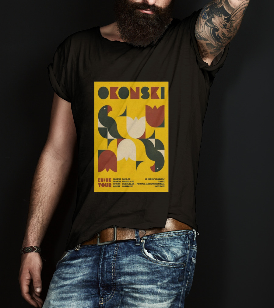 Okonski EU UK Tour 2026 Paris Brussels Nijmegen London Jazz Shows T-Shirt