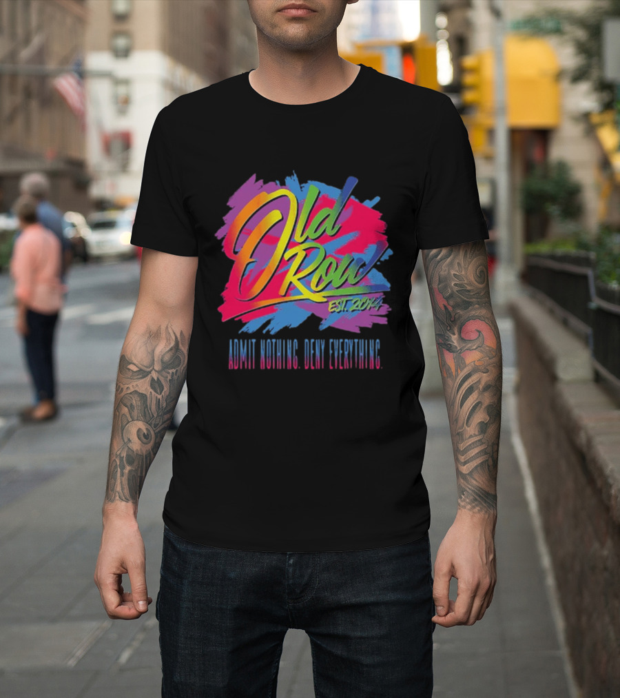 Old Row Neon Stroke EST 2014 Admit Nothing Own Everything T-Shirt