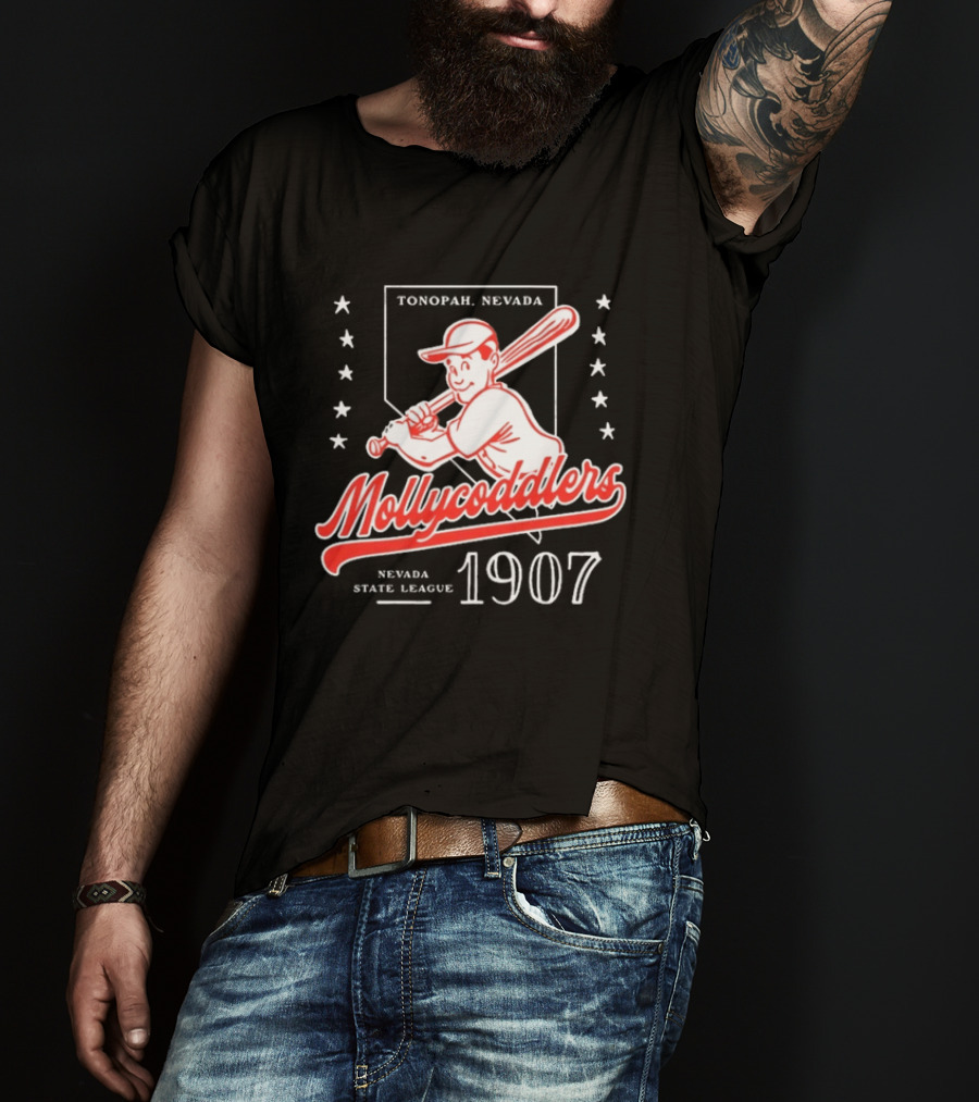 Tonopah Nevada Mollycoddlers Nevada State League 1907 Baseball T-Shirt