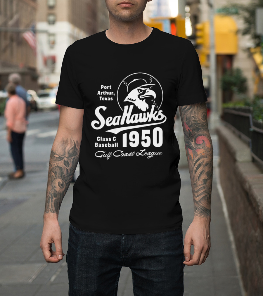 Port Arthur Texas Seahawks Class C Baseball 1950 Gulf Coast League T-Shirt