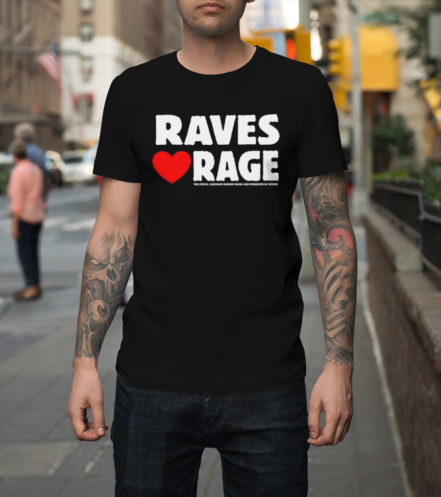 Raves Love Rage Summer Smash 2026 Festival Black Trucker T-Shirt