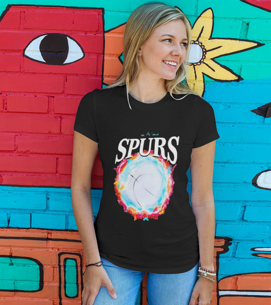San Antonio Spurs Basketball Cosmic Energy Burst 2026 T-Shirt