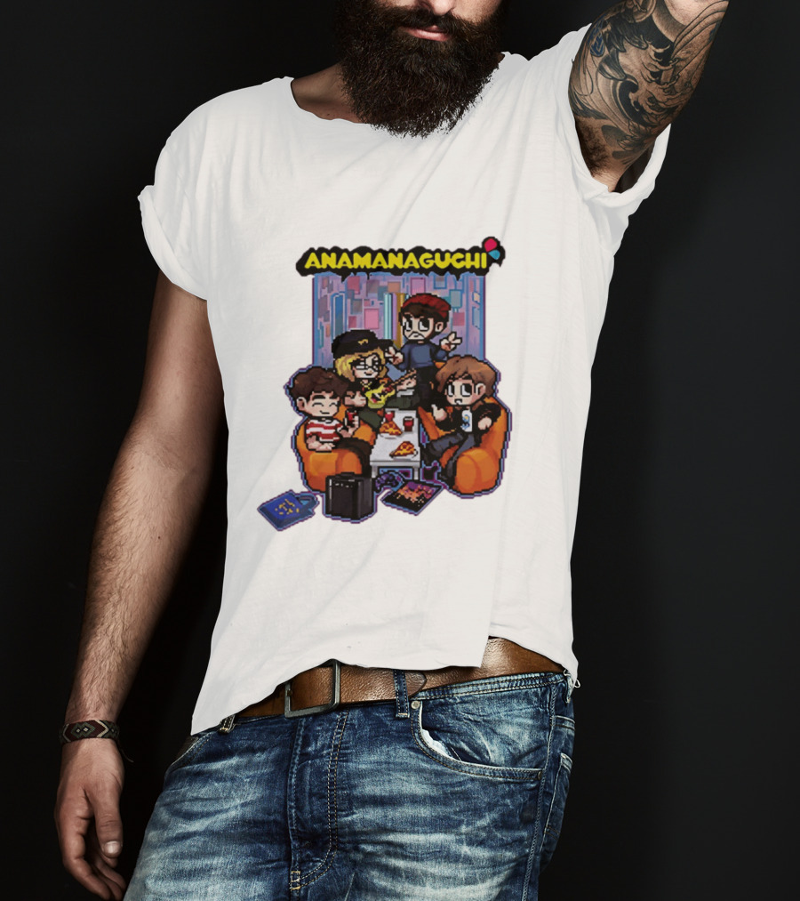 Anamanaguchi Scott Pilgrim Vs The World The Game Retro Pixel Art Scene T-Shirt