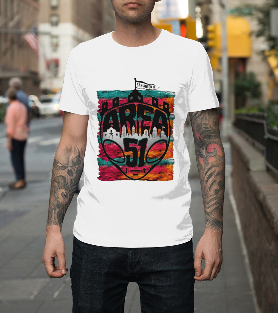 Area 51 San Antonio Spurs NBA Fiesta Skyline 2026 Victor Wembanyama T-Shirt