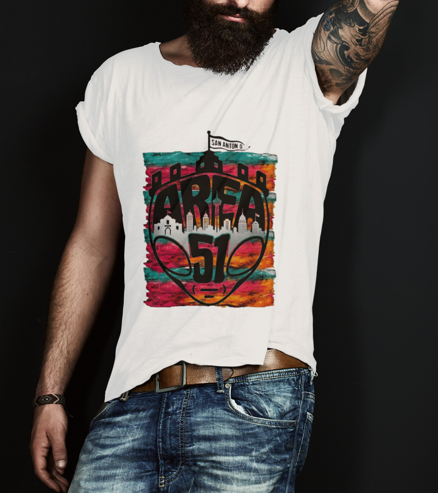 Area 51 San Antonio Spurs NBA Fiesta Skyline 2026 Victor Wembanyama T-Shirt