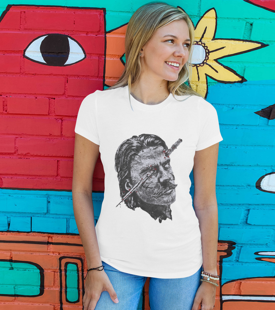 Chud The Builder Black And White Drawing With Eye Injury Dalton Eatherly T-Shirt