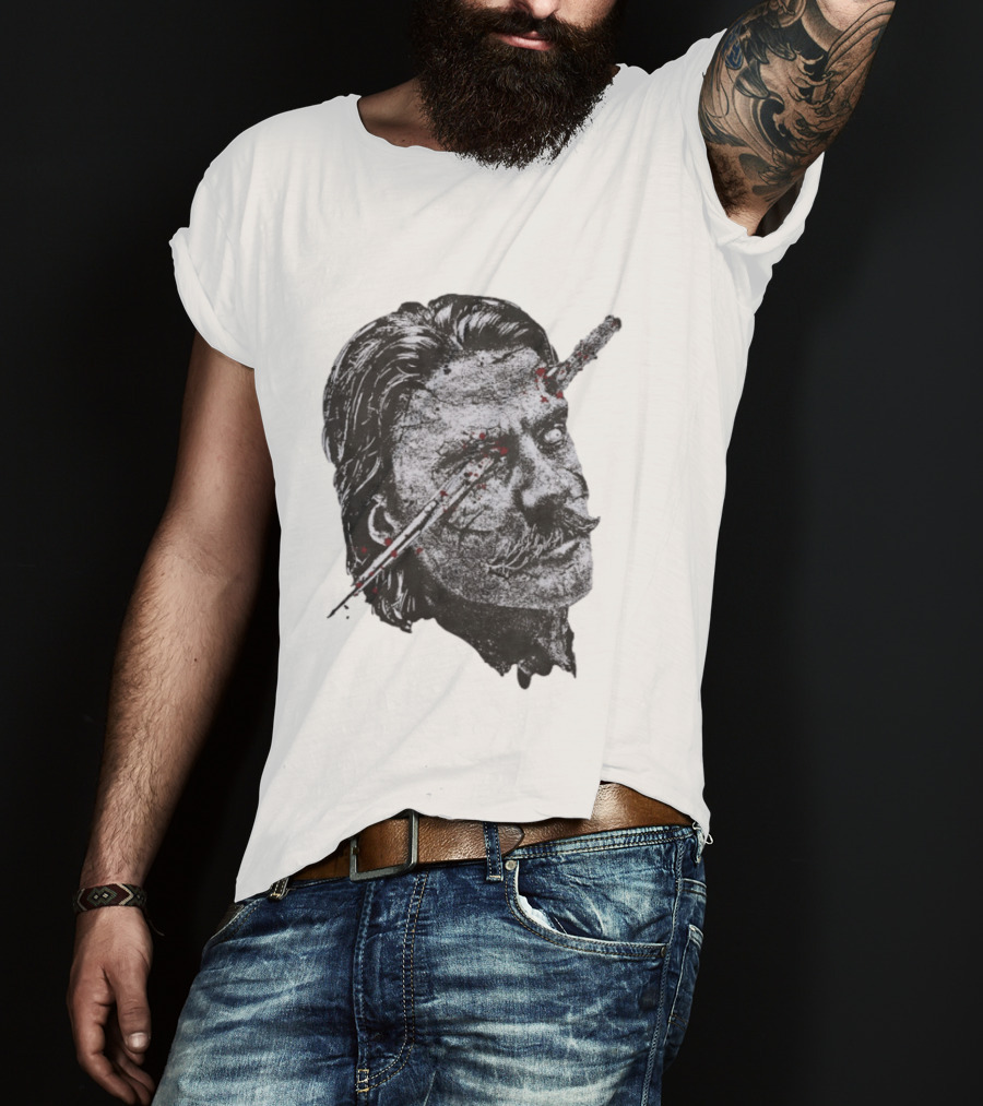 Chud The Builder Black And White Drawing With Eye Injury Dalton Eatherly T-Shirt