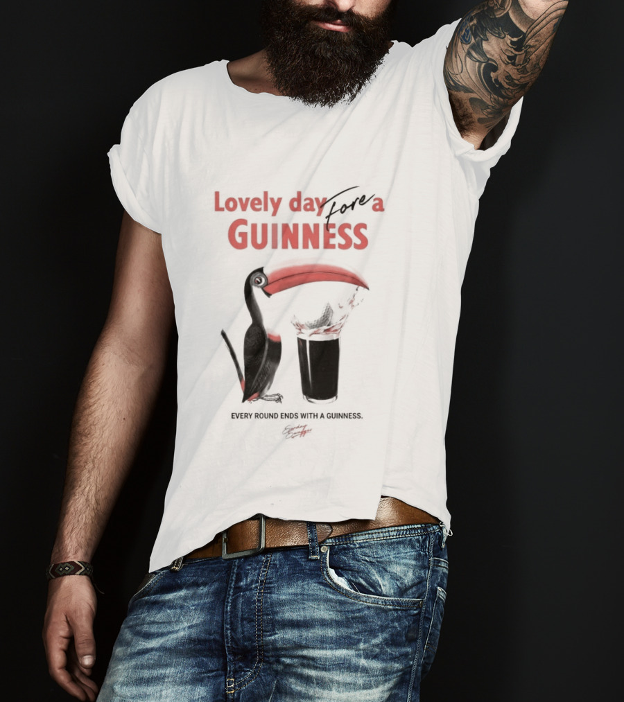Lovely Day For A Guinness Every Round Ends With A Guinness Toucan Glass T-Shirt