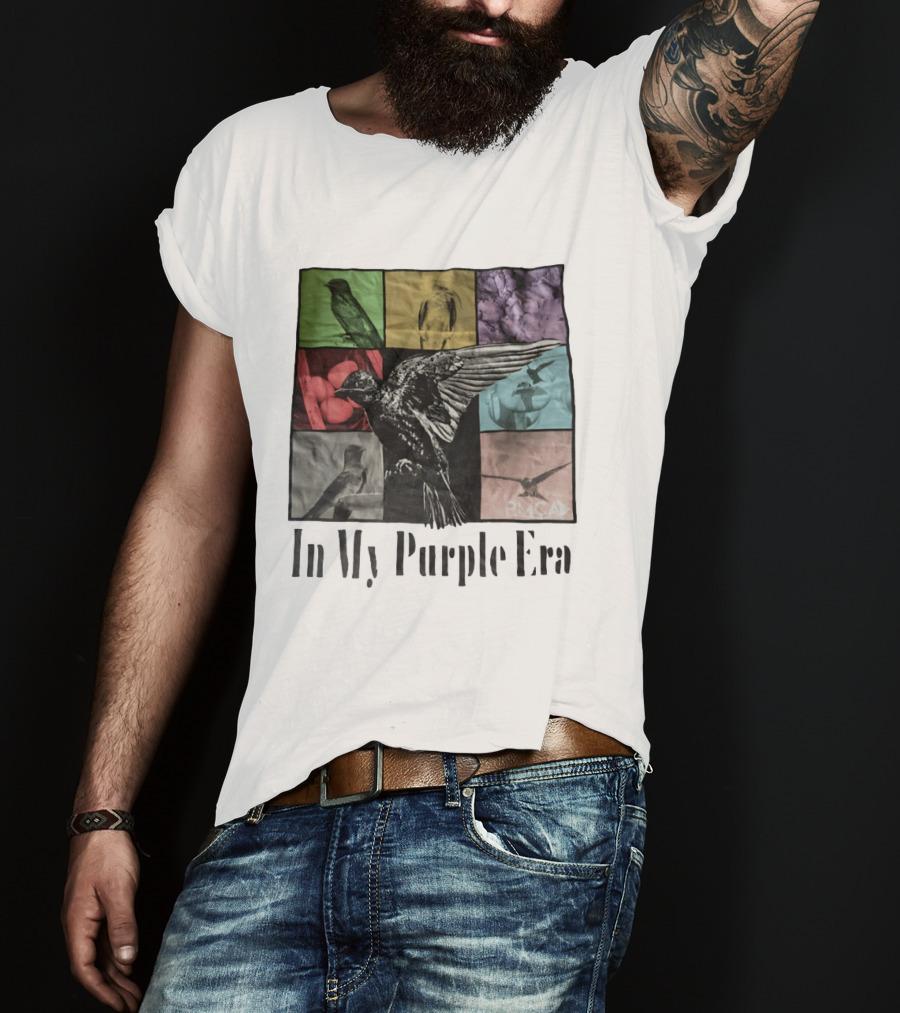 In My Purple Era Swallow Collage T-Shirt