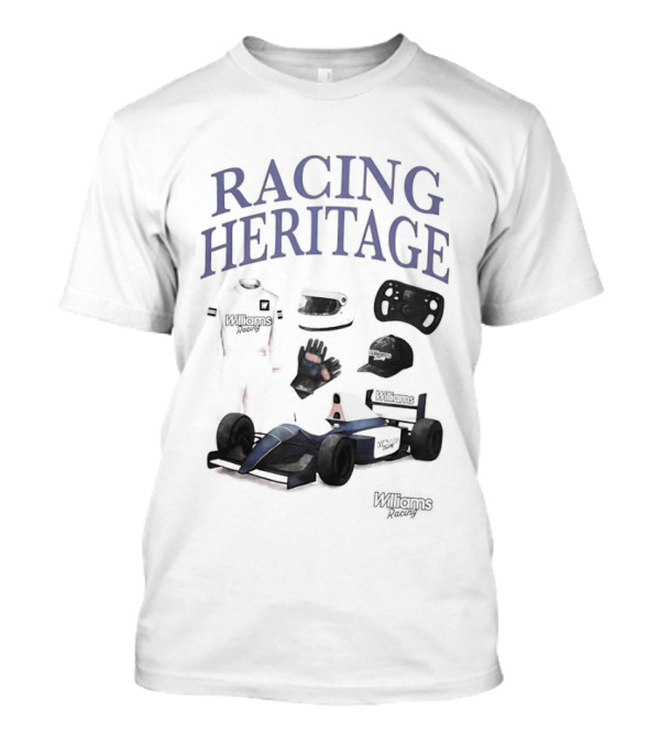 Racing Heritage Williams Racing Formula Car Icons Helmet Glove T-Shirt