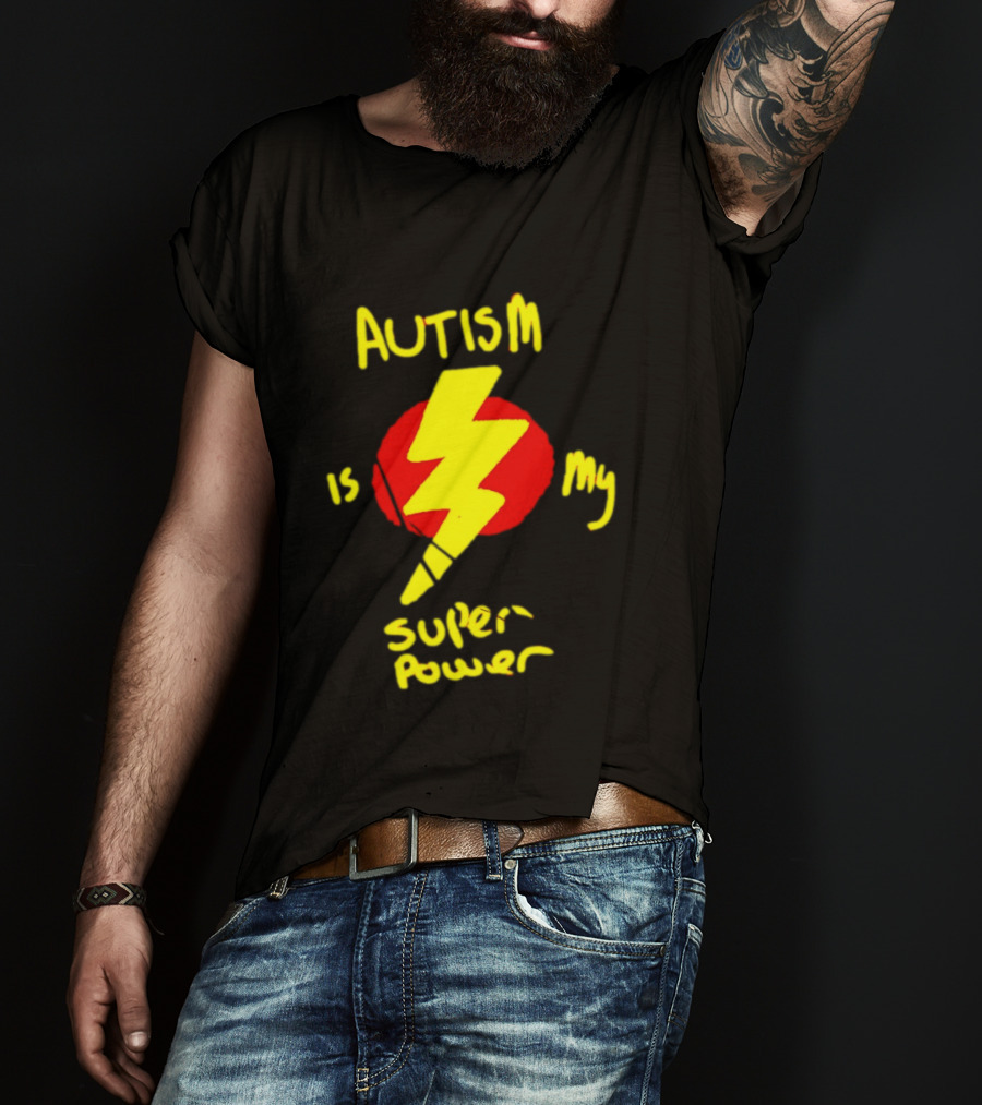 Autism Is My Super Power Lightning Bolt T-Shirt