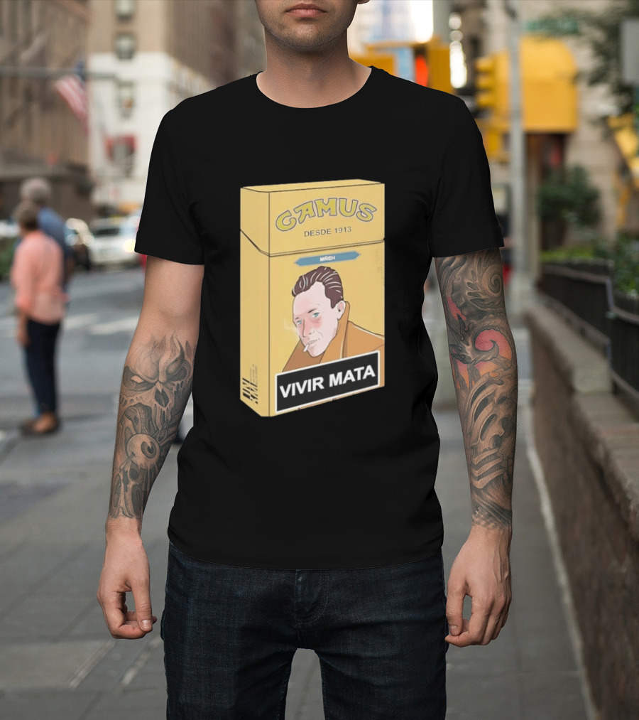 Camus Desde 1913 Vivir Mata Cigarette Box T-Shirt