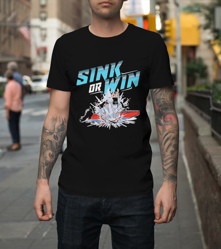Cleetus McFarland Jackstand Jimmy Sink Or Win Splashing Red Boat T-Shirt