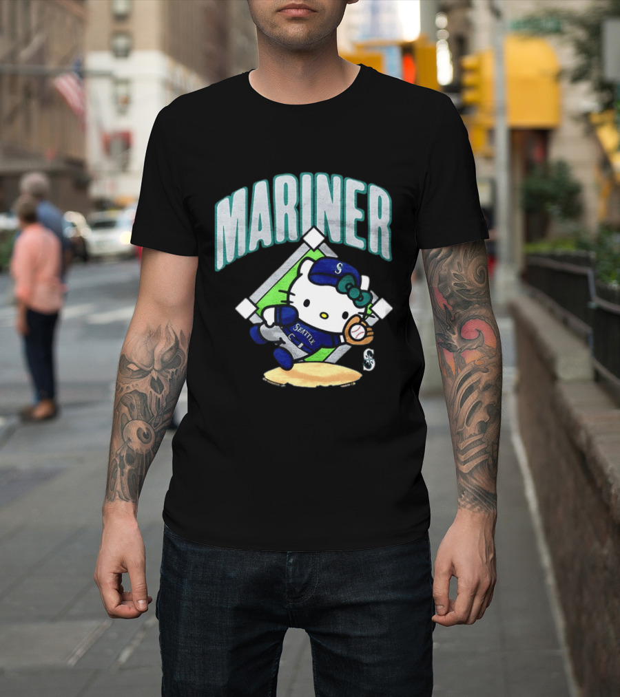 Hello Kitty Seattle Mariners Baseball 2026 MLB Mariner T-Shirt